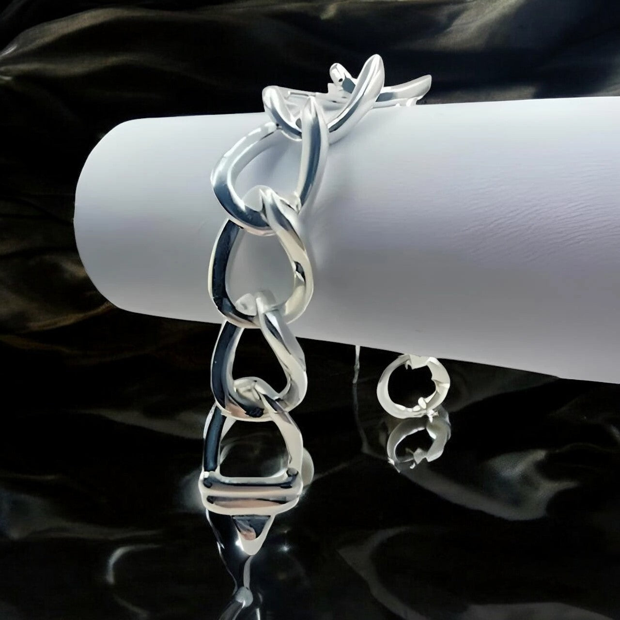 925 Sterling Silver 8" Rolo Link Chain Bracelet, Lightweight Design 1628