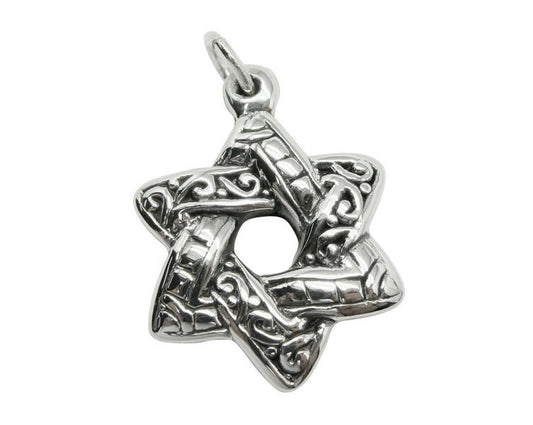 925 Silver Star of David Lightweight Pendant - Chain Sold Separate 1515