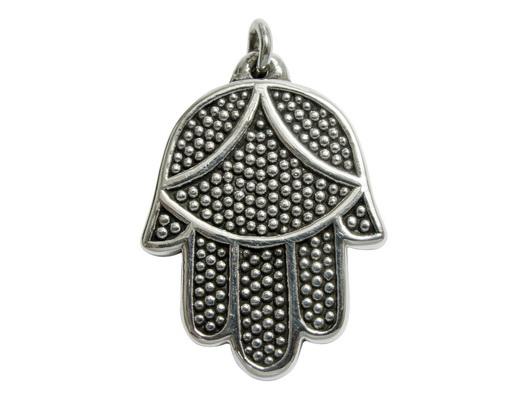 925 STERLING SILVER HAMSA HAND PENDANT LIGHTWEIGHT, CHAIN SOLD SEPARATELY 1633