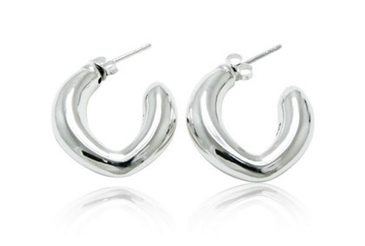 925 Sterling Silver Classic Simple Lightweight Push Back Hoop Earrings, Everyday Wear Elegance, Perfect Anniversary Or Birthday Gift 1643