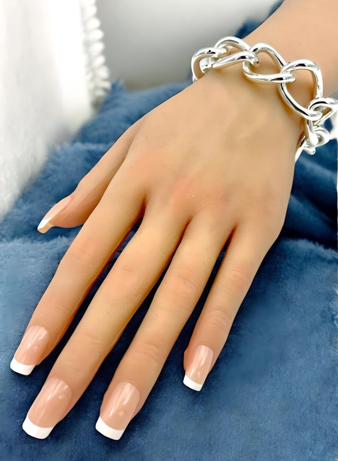 925 STERLING SILVER 8" CURB LINK BRACELET SPRING RING CLASP LIGHTWEIGHT 1644