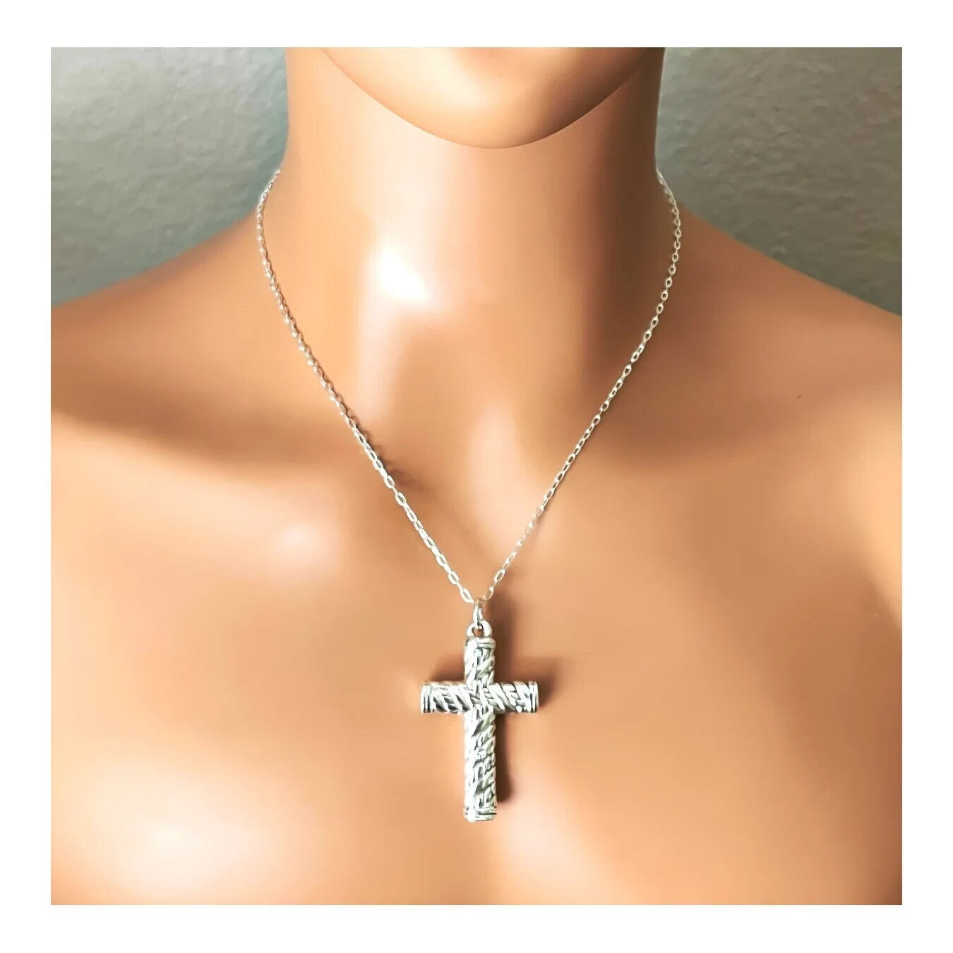 925 Silver, Light Weight Cross Pendant - Chain Sold Separate - 1444