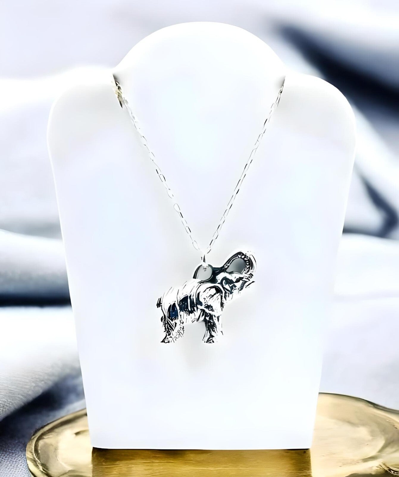 925 STERLING SILVER ELEPHANT PENDANT LIGHTWEIGHT - Chain Sold Separate 1429