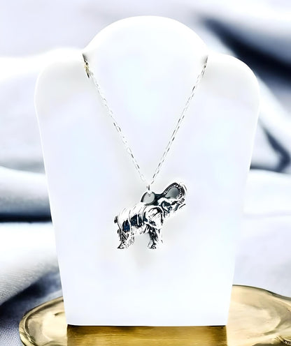 925 STERLING SILVER ELEPHANT PENDANT LIGHTWEIGHT - Chain Sold Separate 1429
