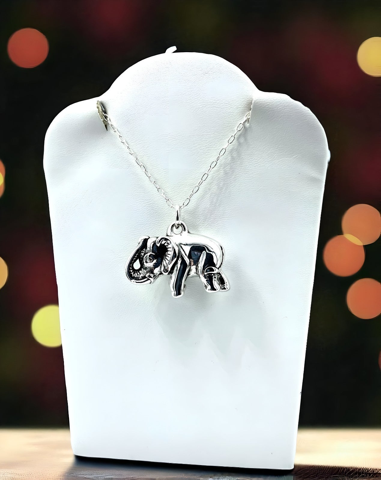 925 STERLING SILVER ELEPHANT PENDANT LIGHTWEIGHT, CHAIN SOLD SEPARATELY 1595