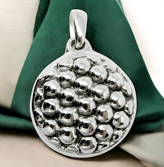925 STERLING SILVER COBBLESTONE GOLF BALL PENDANT, CHAIN SOLD SEPARATELY 1670
