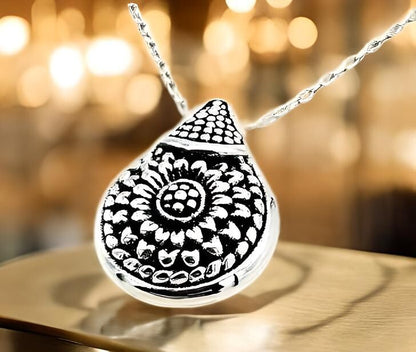 925 STERLING SILVER AZTEC PENDANT LIGHTWEIGHT, CHAIN SOLD SEPARATELY 1602