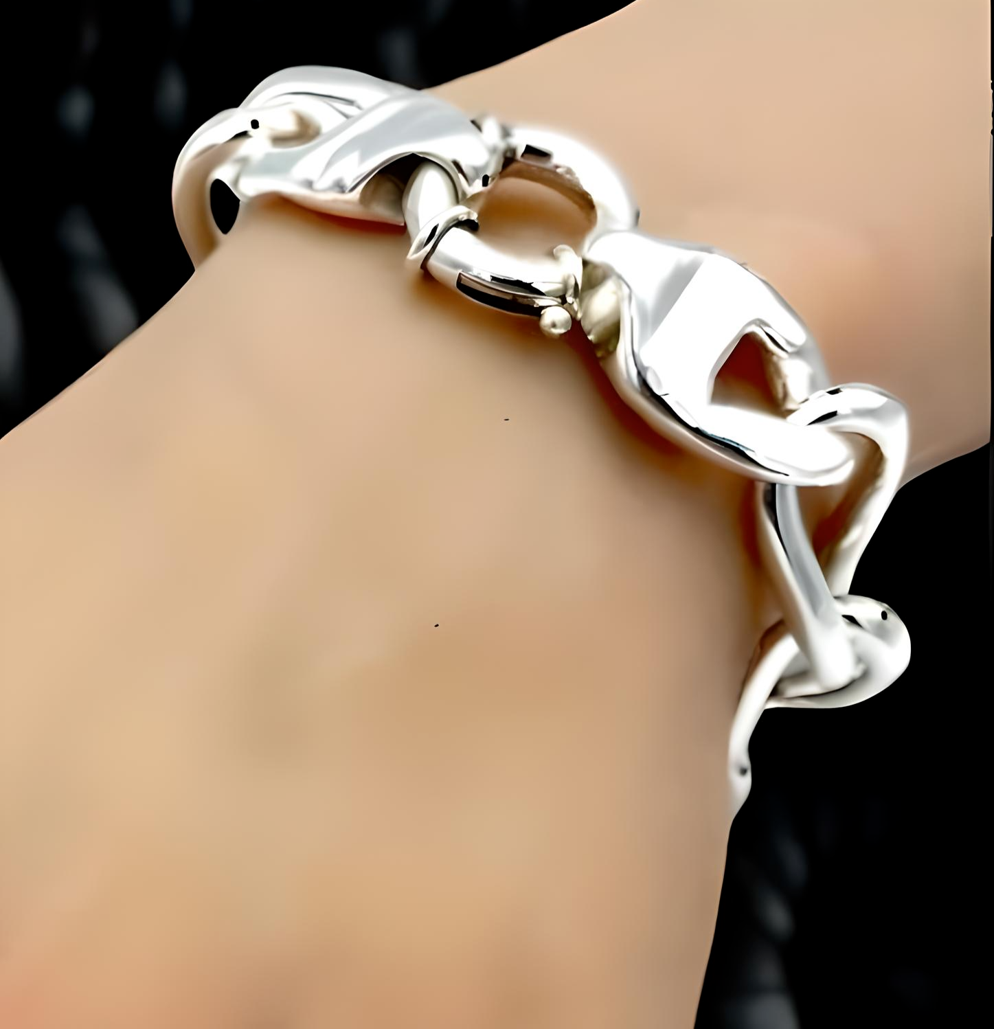 925 STERLING SILVER 7 1/2" CURB LINK BRACELET SPRING RING CLASP LIGHTWEIGHT 1607