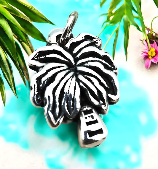 925 STERLING SILVER PALM TREE PENDANT LIGHTWEIGHT, CHAIN SOLD SEPARATELY 1507