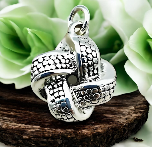 925 Sterling Silver Love Knot Lightweight Pendant - Chain Sold Separately 1388
