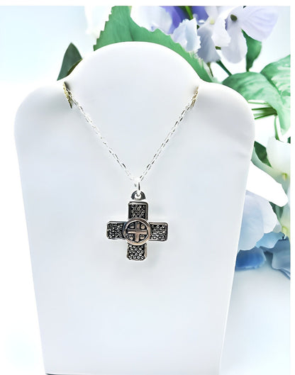 925 Silver, Lightweight Celtic Cross Necklace - Chain Sold Separate 1524