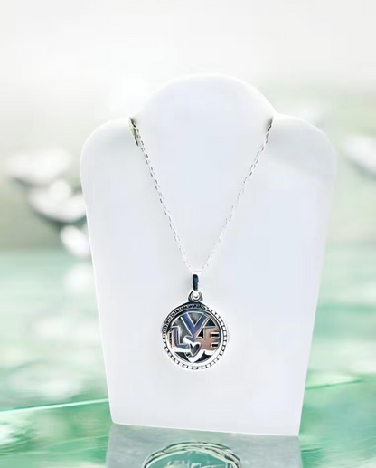 925 Sterling Silver - Lightweight LOVE Necklace - Chain Sold Separate 1440