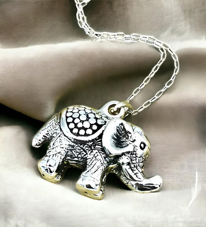 925 Light weight Elephant Pendent Sterling Silver, Chain Sold Separate 1405