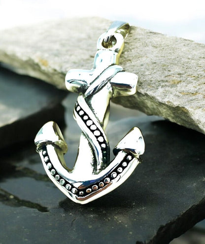 925 Silver Lightweight Anchor Pendant Necklace -  Chain Sold Separate 1465