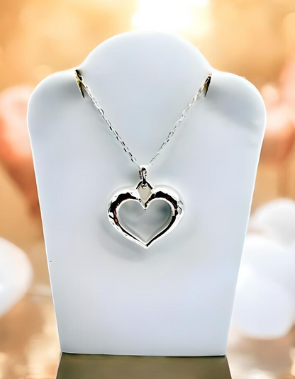 925 Sterling Silver Hammered Heart Pendant,Love Charm,Chain Sold Separately 1395
