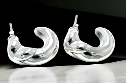 925 STERLING SILVER HUGGIE HOOP EARRINGS LIGHTWEIGHT PUSH BACK 1551