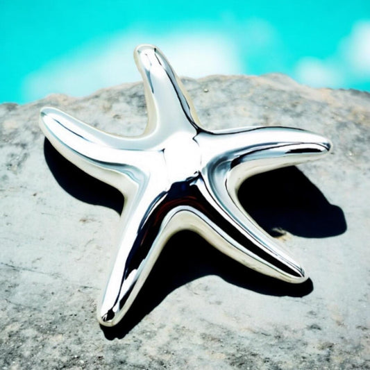 925 Lightweight Sterling Silver Starfish Pendant - Chain Sold Separate 1496