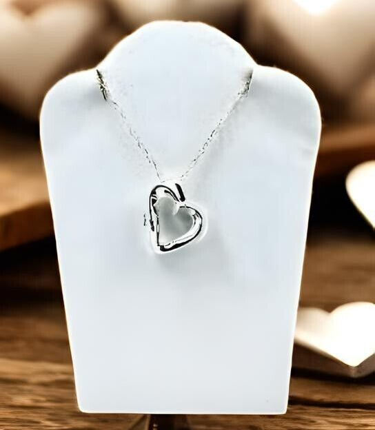 925 STERLING SILVER HEART PENDANT LIGHTWEIGHT, CHAIN SOLD SEPARATELY 1611