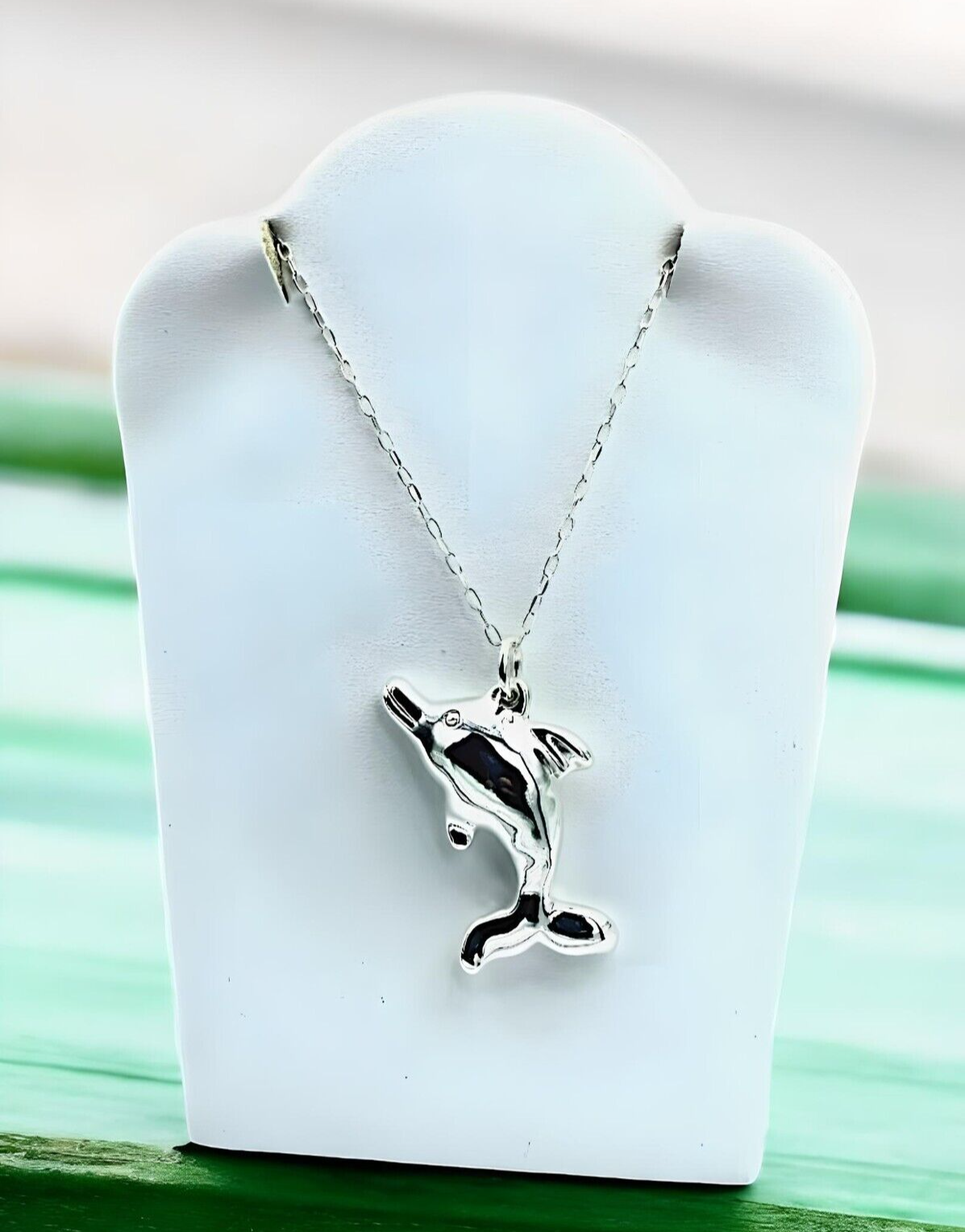 925 Sterling Silver Dolphin Pendant,Lightweight Charm,Chain Sold Separately 1380
