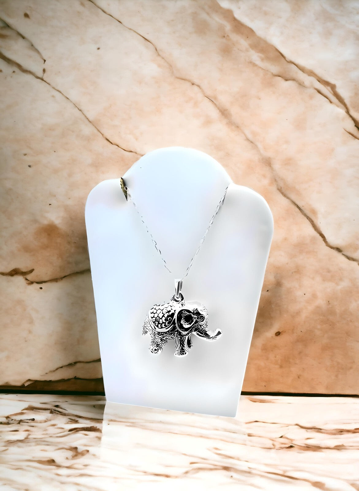 925 Light weight Elephant Pendent Sterling Silver, Chain Sold Separate 1405
