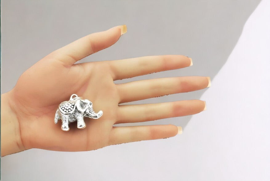925 Light weight Elephant Pendent Sterling Silver, Chain Sold Separate 1405