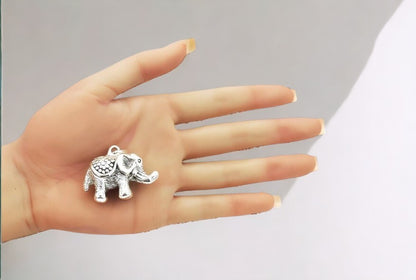 925 Light weight Elephant Pendent Sterling Silver, Chain Sold Separate 1405