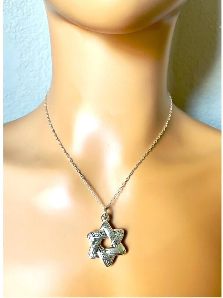 925 Silver Star of David Lightweight Pendant - Chain Sold Separate 1515