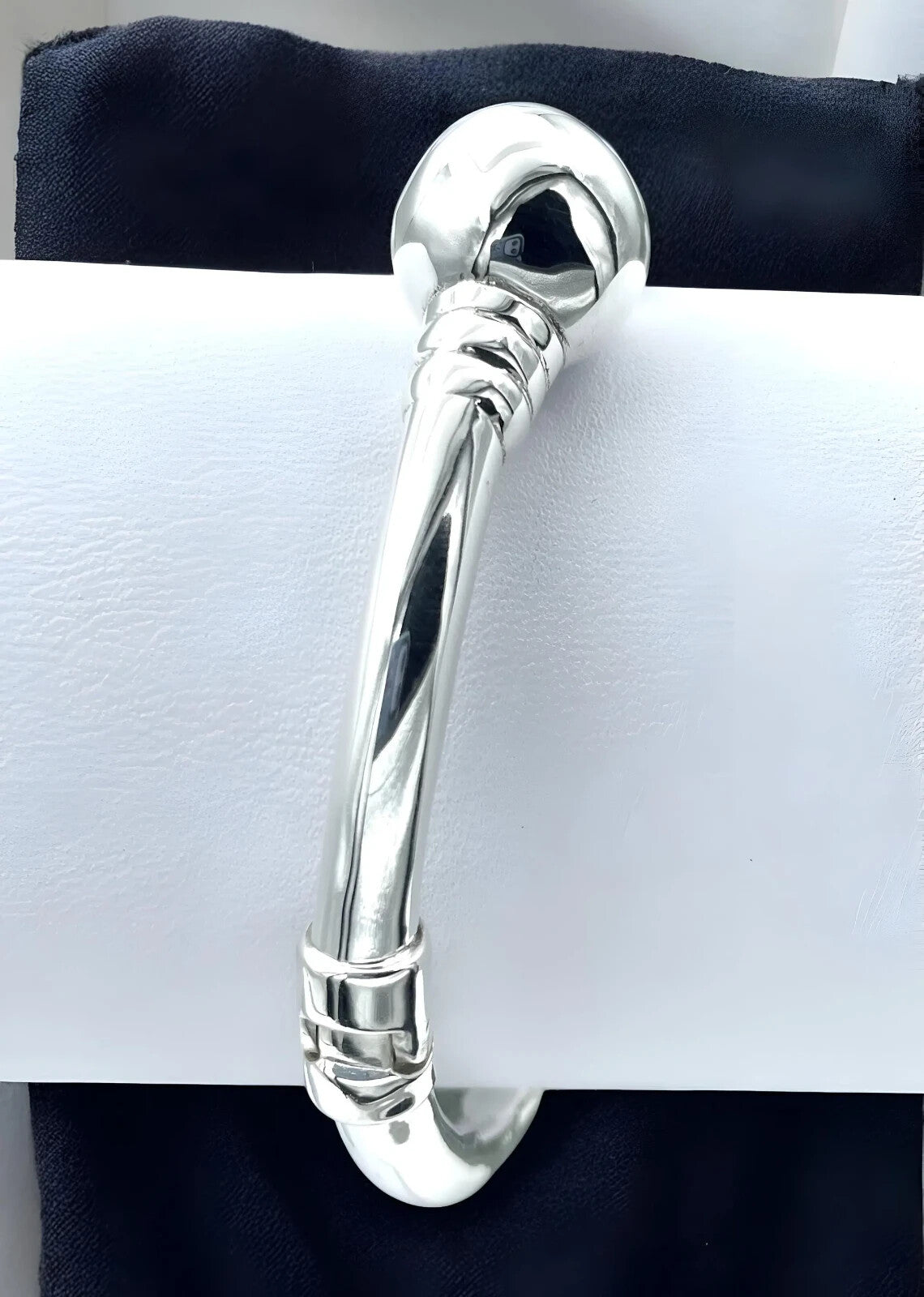 6.5" CLASSIC CAPE COD BALL 925 STERLING SILVER BANGLE BRACELET LIGHTWEIGHT 1540