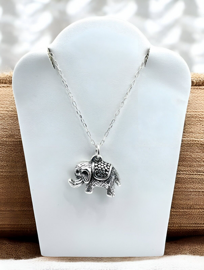 925 STERLING SILVER ELEPHANT PENDANT LIGHTWEIGHT - Chain Sold Separate  1466