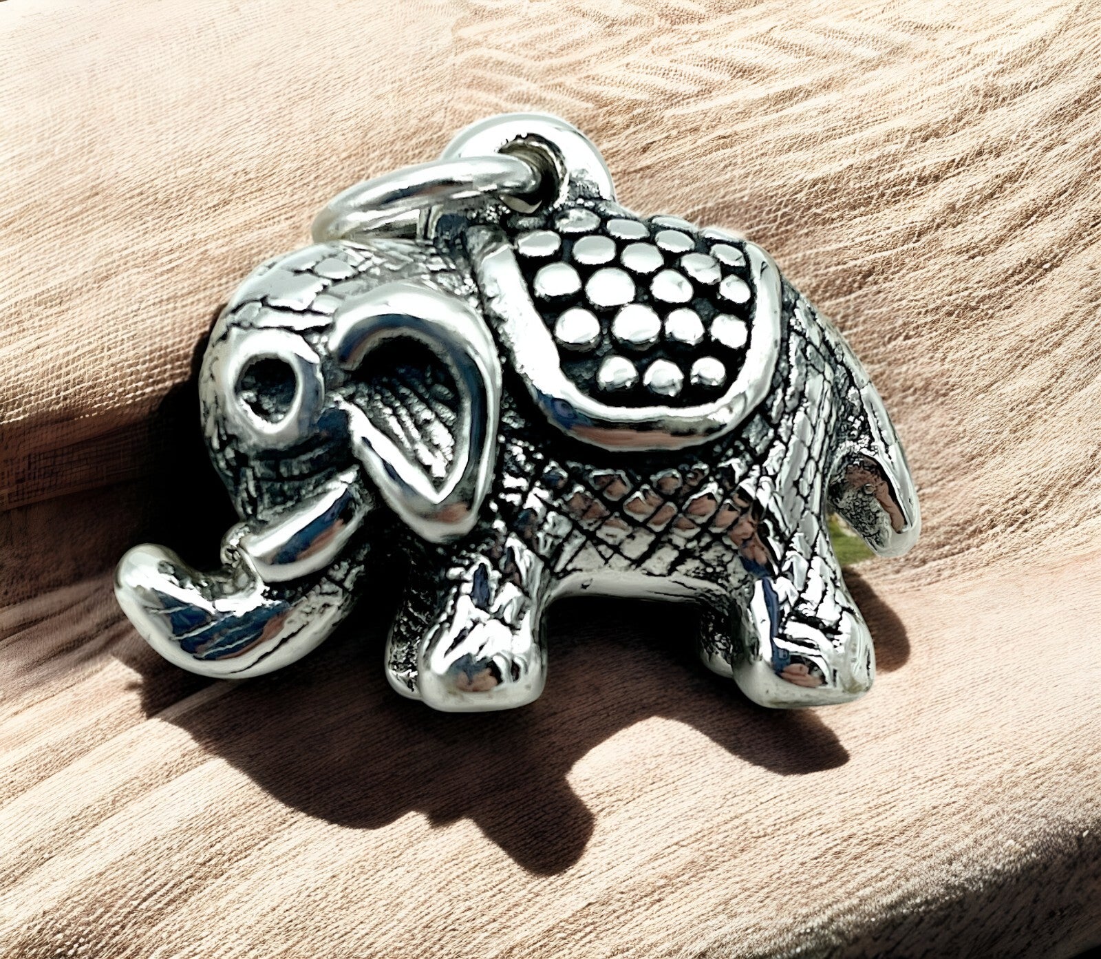 925 STERLING SILVER ELEPHANT PENDANT LIGHTWEIGHT - Chain Sold Separate  1466