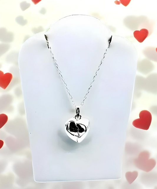 925 Sterling Silver Broken Heart Lightweight Pendant, Chain Sold Separately 1396