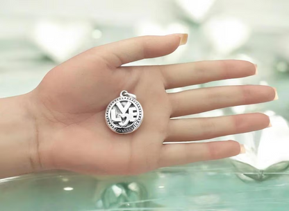 925 Sterling Silver - Lightweight LOVE Necklace - Chain Sold Separate 1440