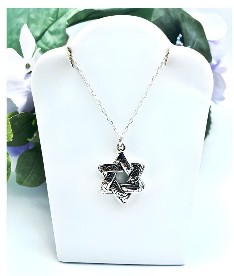 925 Silver Star of David Lightweight Pendant - Chain Sold Separate 1515