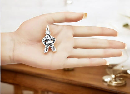 925 Silver Charming Boy Silhouette Pendant- Lightweight Chain Sold Separate 1504