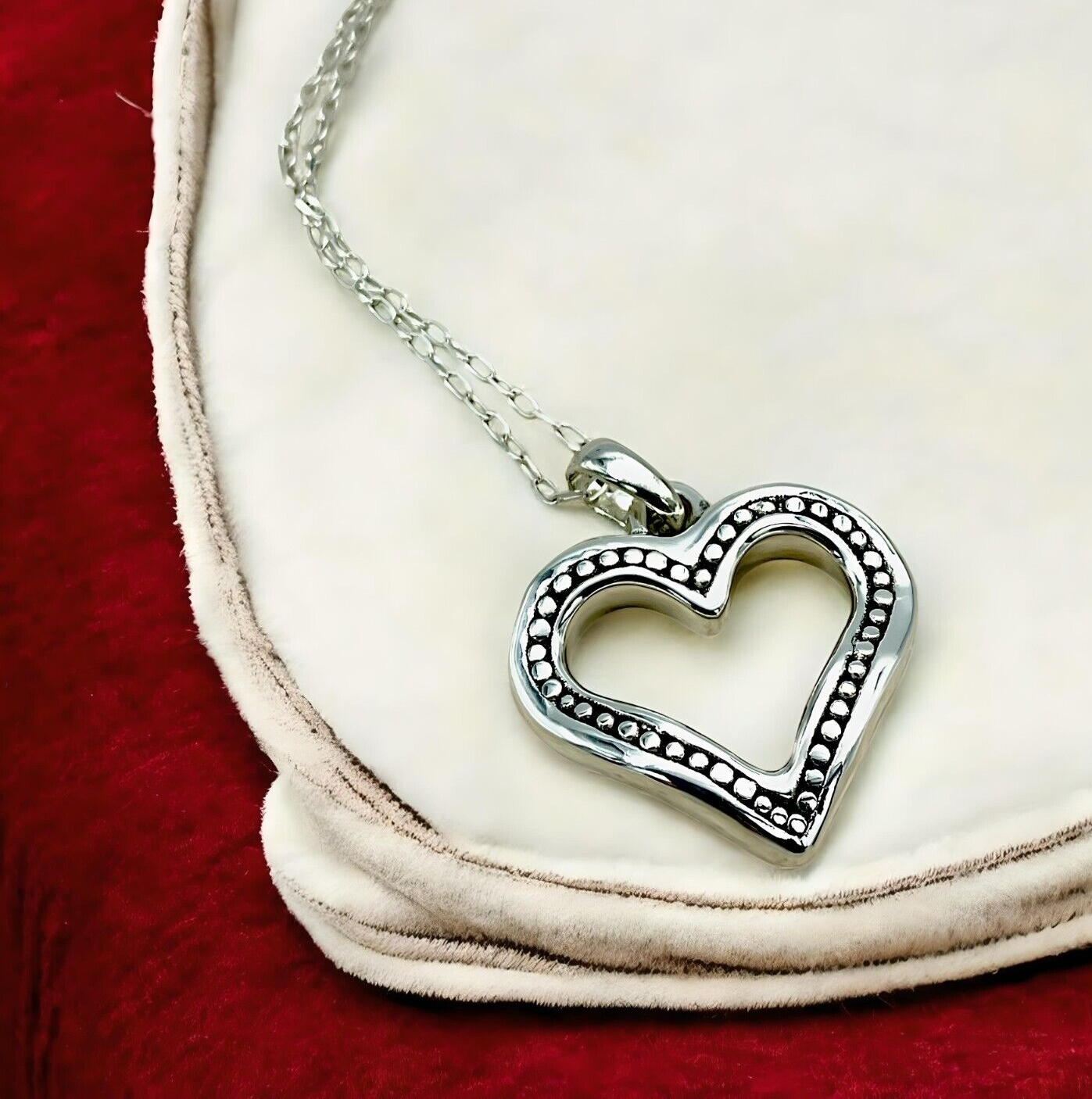 925 STERLING SILVER HEART PENDANT LIGHTWEIGHT, CHAIN SOLD SEPARATELY 1666