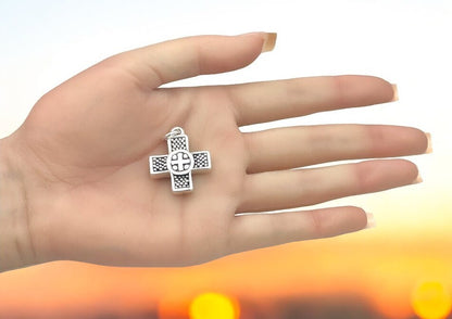 925 Silver, Lightweight Celtic Cross Necklace - Chain Sold Separate 1524