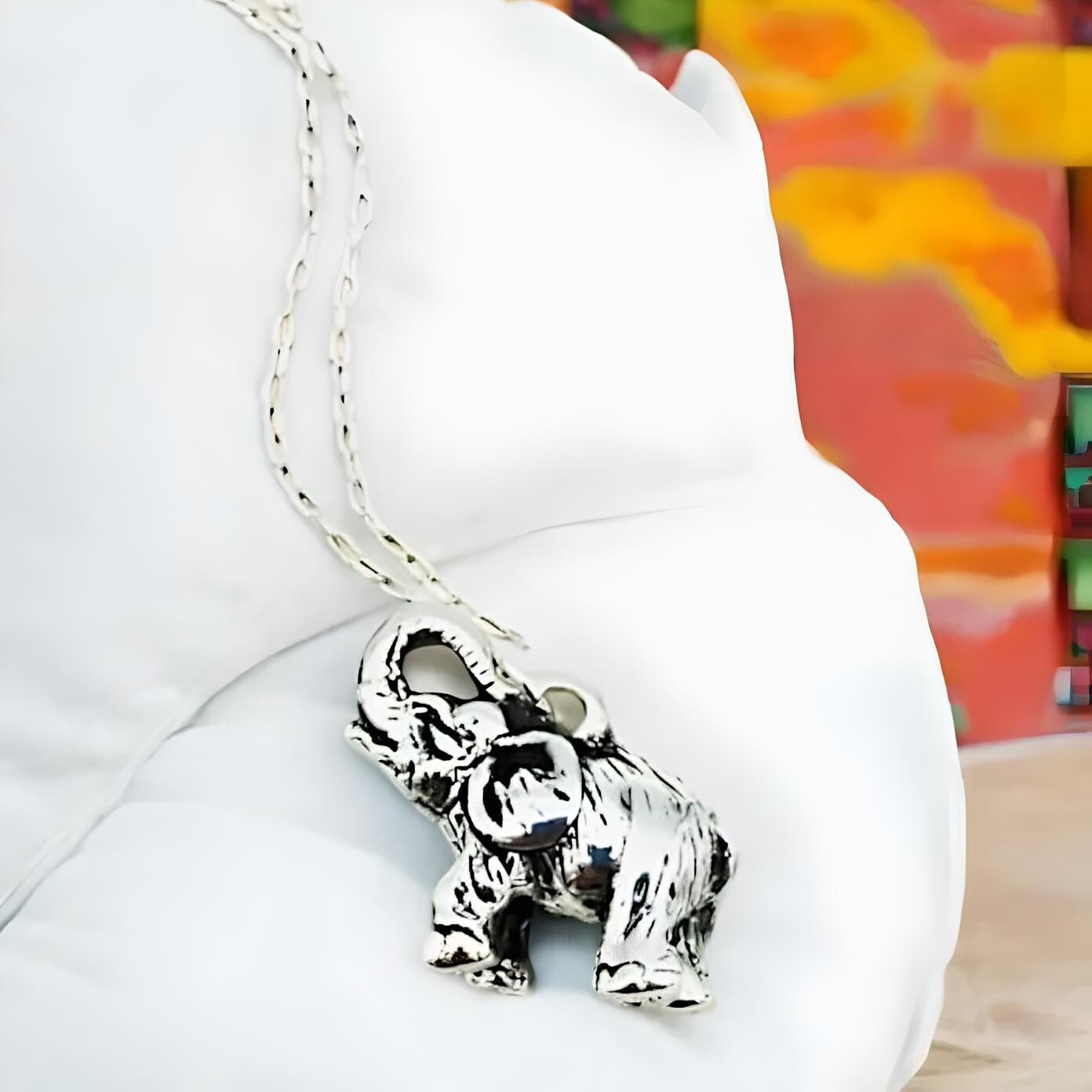 925 STERLING SILVER ELEPHANT PENDANT LIGHTWEIGHT - Chain Sold Separate 1429