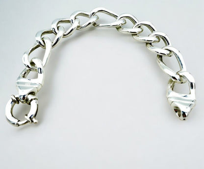 925 Sterling Lightweight Curb Link Bracelet - Sleek 7.5" Design 1491