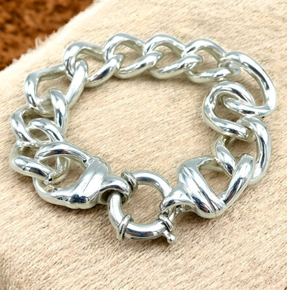 925 STERLING SILVER 8" CURB LINK CHAIN BRACELET LIGHTWEIGHT  1658