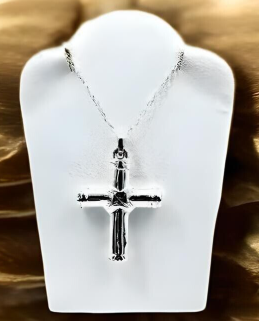 925 SOLID STERLING SILVER X CROSS PENDANT LIGHTWEIGHT, CHAIN SOLD SEPARATE 1600