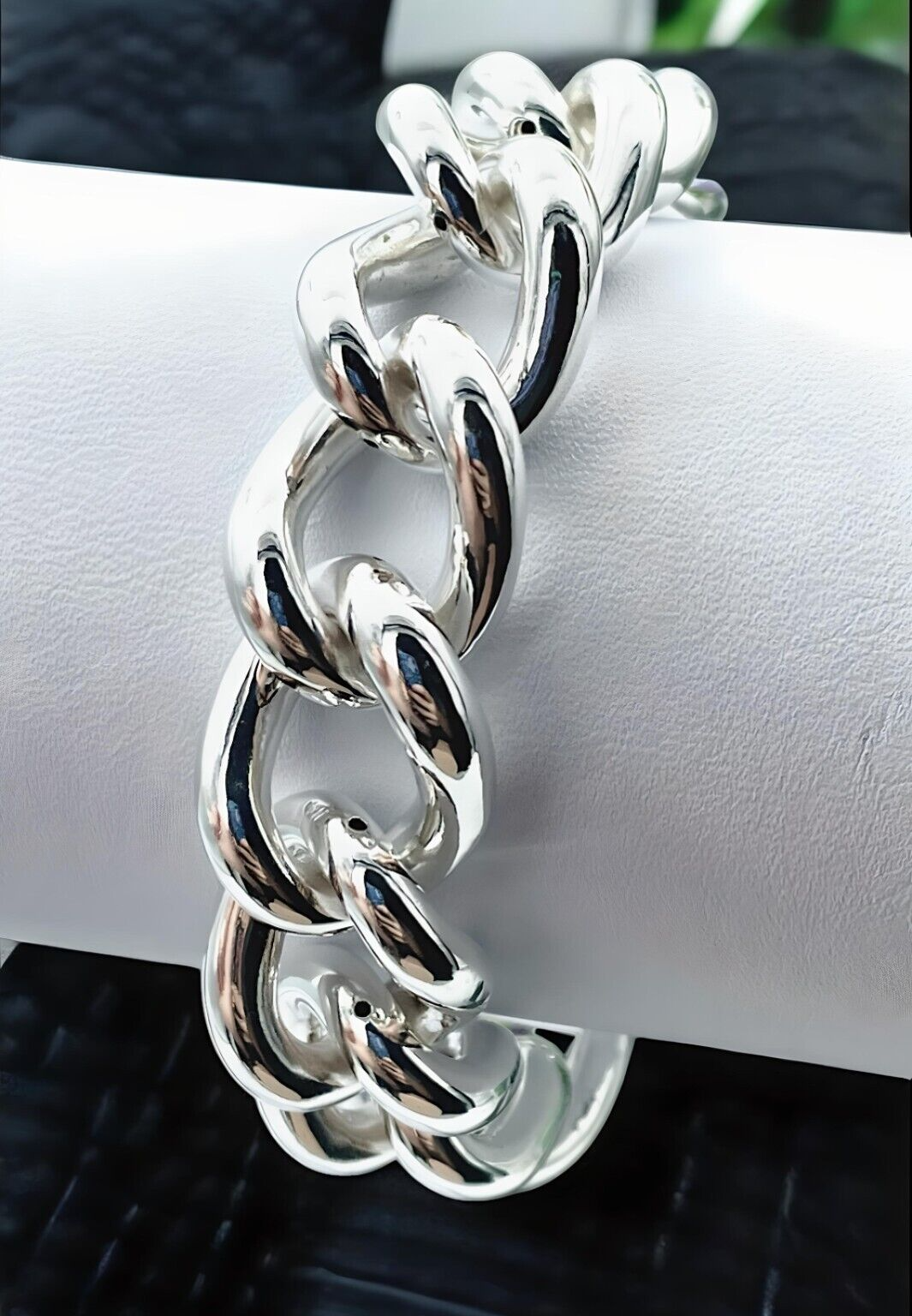 925 STERLING SILVER 7.5" CURB LINK BRACELET SPRING RING CLASP LIGHTWEIGHT 1569